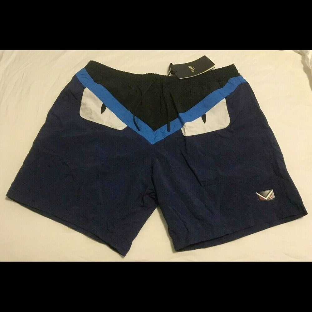 NWT &Receipt Fendi Mens Swim Shorts Trunks Monster